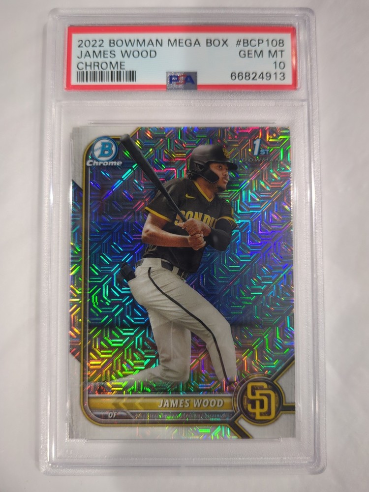 2022 Bowman Mega Box Mojo Refractor BCP-108 James Wood PSA 10