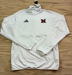NWT Men’s Adidas Miami of Ohio RedHawks 1/4 Zip Pullover Top Adult Small NEW