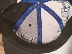 Vintage 2001 NY NJ Hitmen XFL Snapback Hat Split Black White NOS Cap