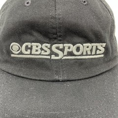 Vintage CBS Sports Hat Cap Strap Back Mens Black NFL Network Embroidered USA 90s