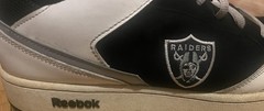 Reebok NFL Las Vegas Raiders Black/White/Gray Shoes Sneakers Men’s Size 13