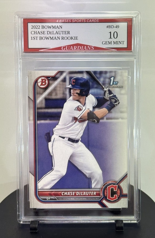 2022 Bowman Chase DeLauter Guardians 1st Bowman Rookie Card #BD-49 Gem Mint 10