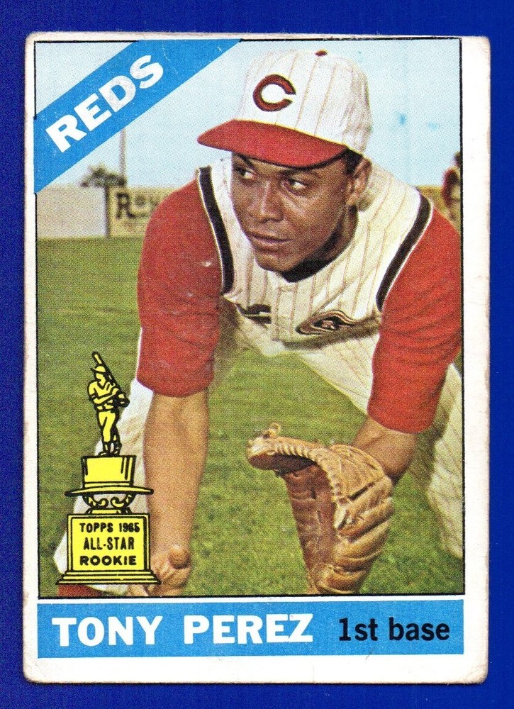 TONY PEREZ reds 2ND YEAR 1966 TOPPS #72 GOOD/VERY GOOD