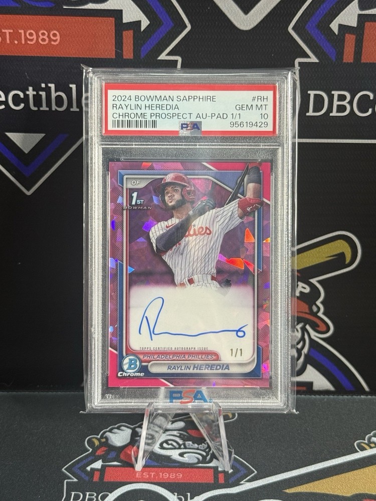2024 Bowman Chrome Raylin Heredia 1st Padparadsca Auto 1/1 PSA 10