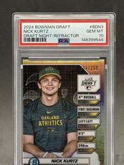 2024 Bowman Draft – Bowman Draft Night Nick Kurtz #BDN-3 Refractor /250 (RC)
