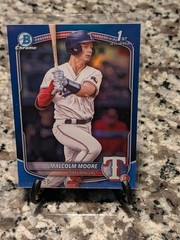 2025 Bowman Chrome Prospects Malcolm Moore 092/150 True Blue Refractor BCP129
