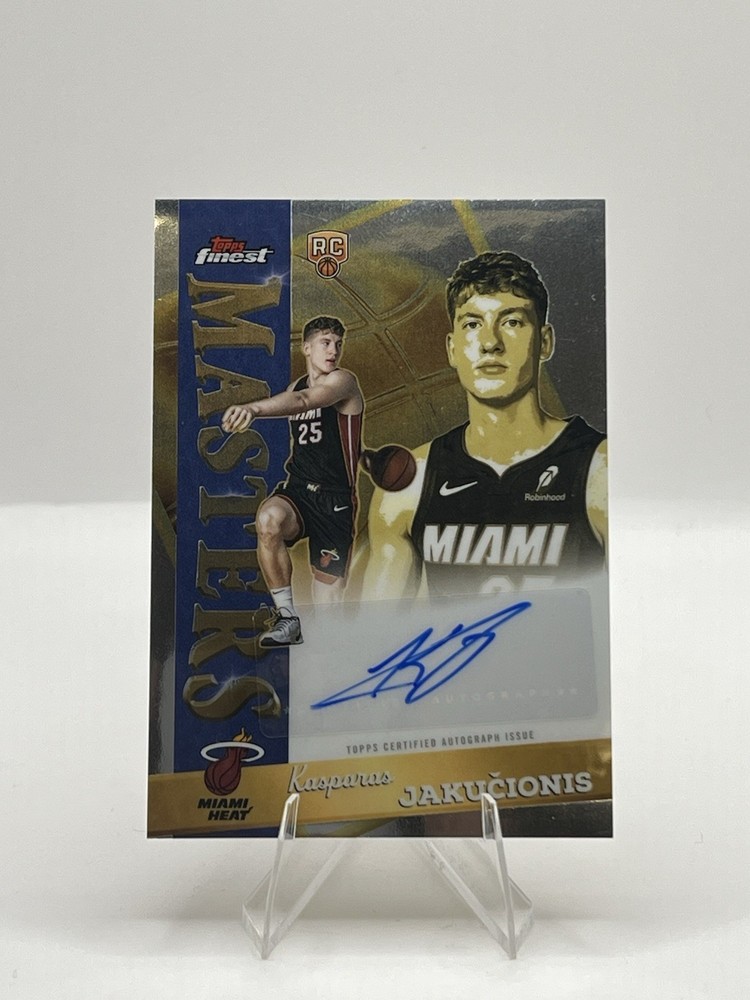 2025-26 Topps Finest – Masters Autographs Kasparas Jakucionis #MA-KJ Refractor