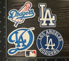 LOS ANGELES DODGERS LOT SET OF 5 MLB BASEBALL IRON ON PATCHES