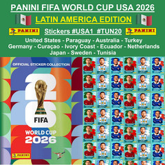 VERSION LATINA Panini FIFA World Cup 2026 Stickers #USA1 – #TUN20
