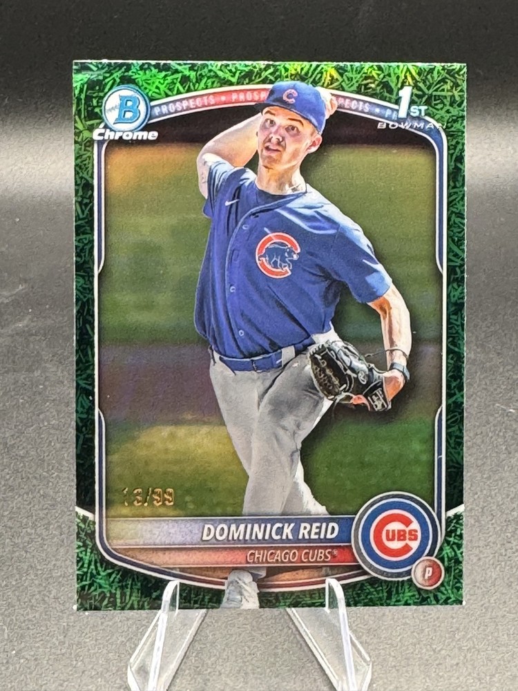 2025 Bowman Draft – Chrome Dominick Reid #BDC-53 Green Grass Refractor /99 (RC)