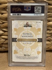 Patrick Mahomes Cracked Ice Orange Wild Card 2024 5 Card Draw 2/2 PSA 9