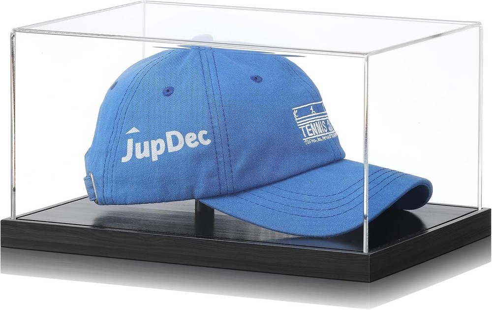 Hat Display Case, Clear Acrylic Baseball Cap Display Box Stand, UV Pro…
