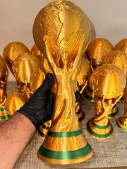 Full Size World Cup Trophy Replica 14.5” Gold Soccer Fan Collectible Printer3D