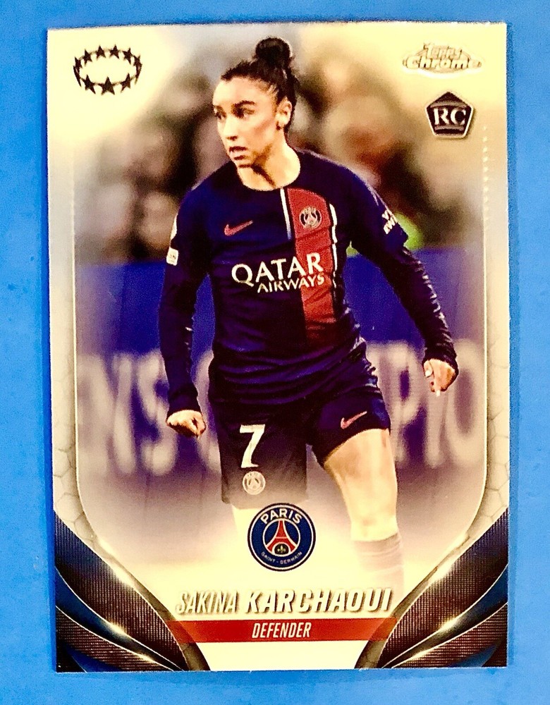 2023/24 Topps Chrome UEFA Women&rsquo;s Champions League Base Sakina Karchaoui RC #35