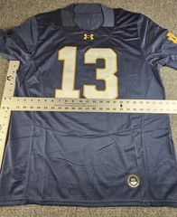 Notre Dame Fighting Irish Mens Medium CJ Carr Blue Stitched Football Jersey NWT