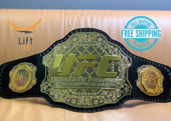 UFC ULTIMATE FIGHTING CHAMPIONSHIP TITLE REPLICA BELT 2MM Brass Dual Plate Adult