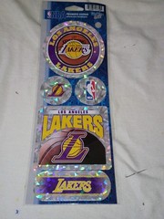 Los Angeles Lakers Set Of 5 Prismatic Stickers Wincraft