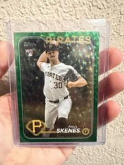 Topps 2024 Update Paul Skenes RC Pirates US100 Green Crackle Foilboard /499