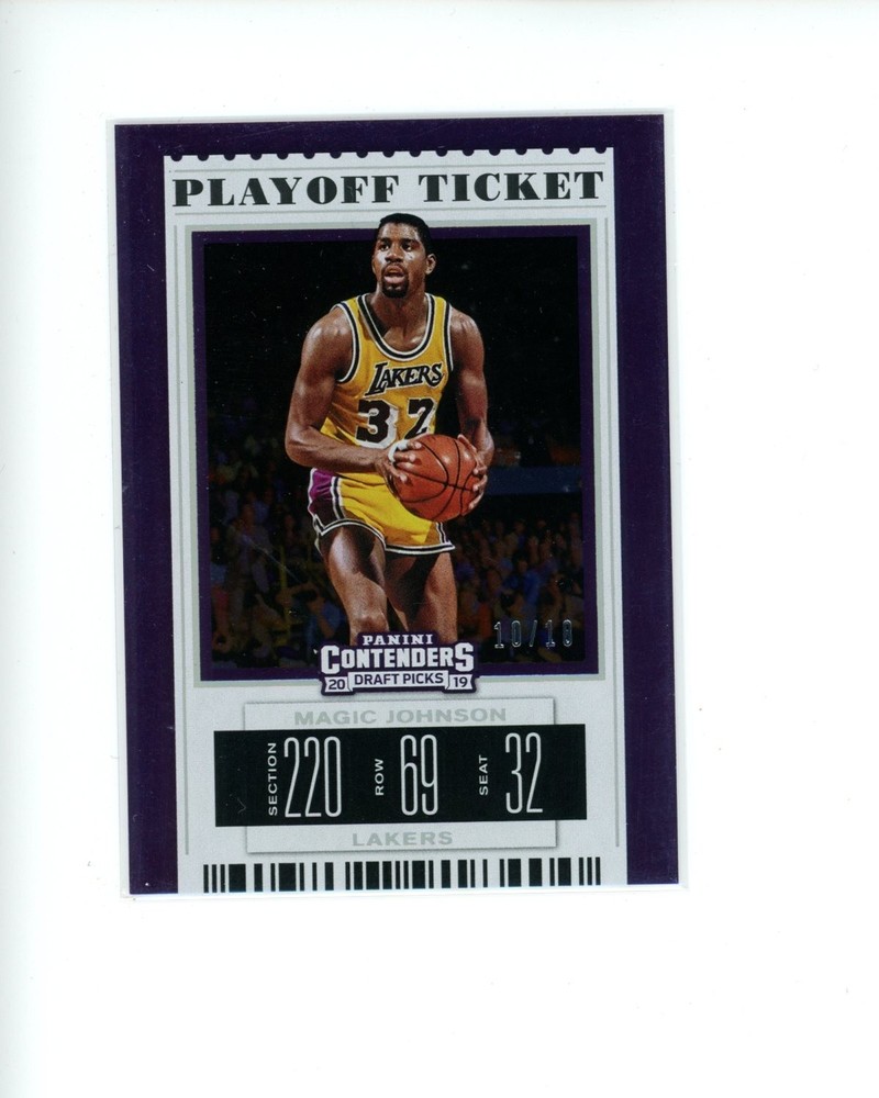 2019-20 Panini Contenders Variation Playoff Ticket #40 Magic Johnson #d 10/18