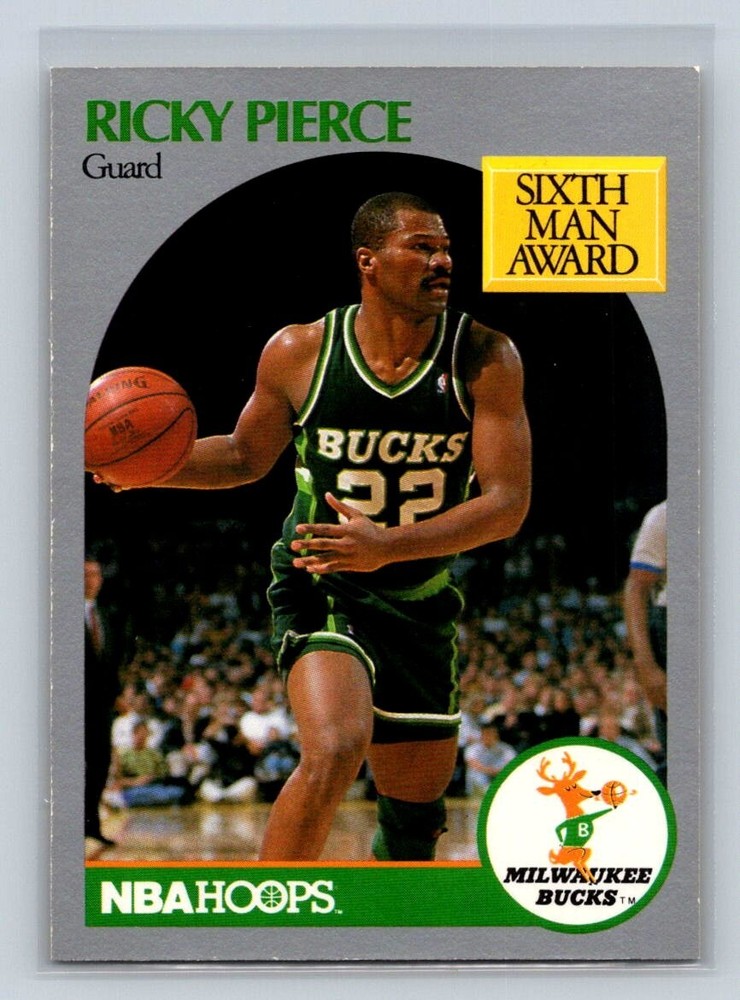 1990-91 NBA Hoops Basketball Sixth Man Award #179 Ricky Pierce Milwaukee Bucks A