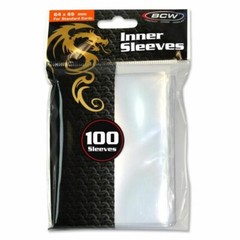 Pack of 100 BCW 64mm X 89mm Inner Sleeves for Gaming Cards~Loads on Short Side