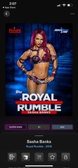 Topps Slam WWE *Digital* 2016 Royal Rumble Blue – Sasha Banks 420cc