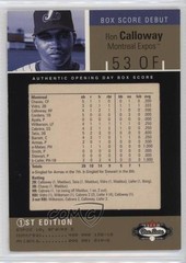 2003 Fleer Box Score Box Score Debut 1st Edition 62/150 Ron Calloway #110 0q3