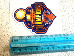 2 pack NBA CHAMPIONS 2026 NEW YORK KNICKS WEATHERPROOF FULL COLOR DECAL STICKER