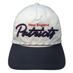 New England Patriots NFL 47 Brand 5 Panel White Blue Red OS Rope Snapback Hat