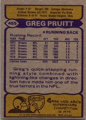 1979 Topps GREG PRUITT #455 EX