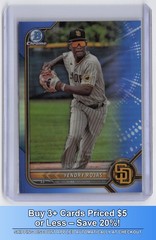 2022 Bowman Draft Yendry Rojas #BDC-2 Chrome Blue Refractor /150 Padres