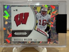 Russell Wilson Custom novelty art Handmade Wisconsin Badgers Patch CARD Thick