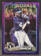 2024 Topps Maikel Garcia #342 Purple Holofoil /799 Kansas City Royals