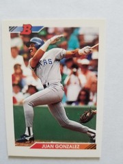Juan Gonzalez 1992 Bowman #84 Rangers