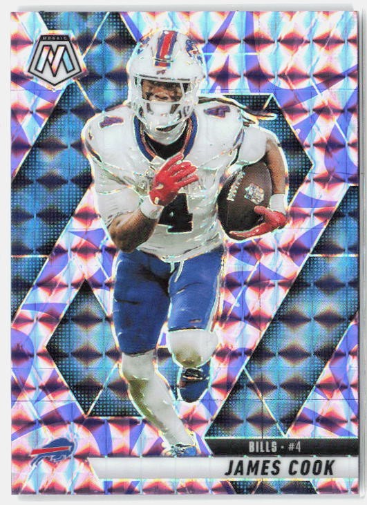 2025 Panini Mosaic #201 James Cook Mosaic Reactive Purple