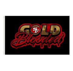 NFL American Football Flag Banner 3ft x 5ft FREE FAST SHIPPING (Gold Blooded)