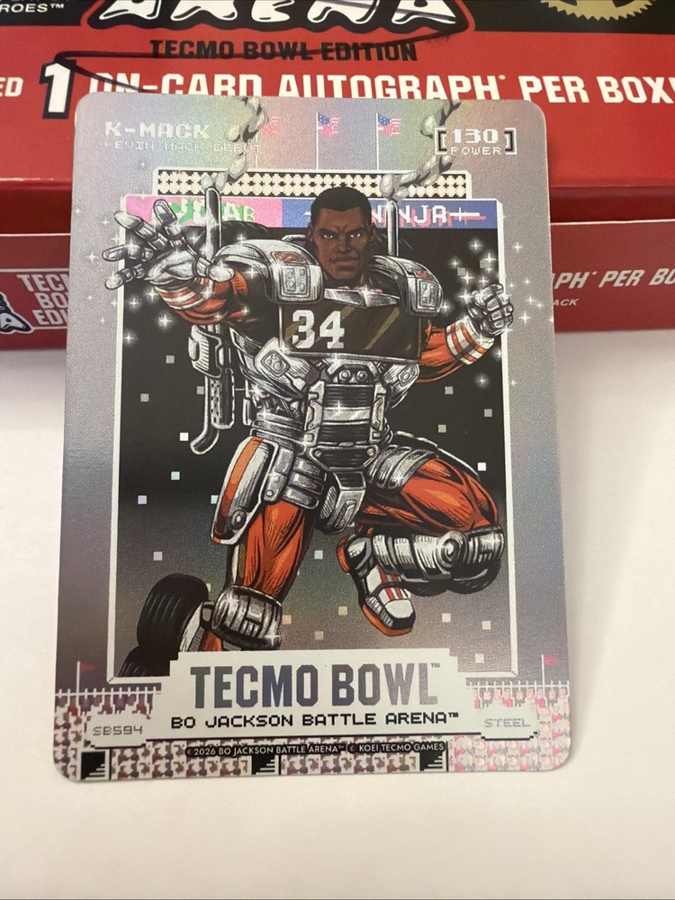 Bo Jackson battle arena Tecmo Bowl Scoreboard Steel K-Mack Kevin Mack SB594 SP