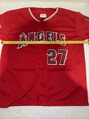Mike Trout #27 Red Kloanz LA Angels Jersey Size Youth XL SGA