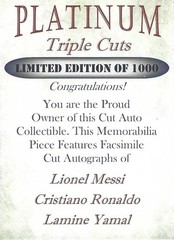 platinum triple cuts lionel messi cristiano ronaldo lamine yamal /1000 facs auto