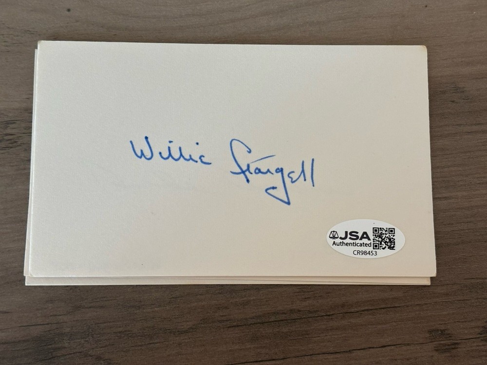 Willie Stargell Signed Index Card Jsa Coa Pittsburgh Pirates Hofer
