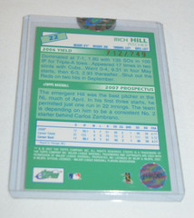 2007 ETOPPS BASEBALL – RICH HILL PITCHER CHICAGO CUBS NUMBERED 749