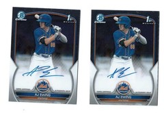 2023 BOWMAN CHROME DRAFT RC AUTO LOT (2 CARDS) – AJ EWING