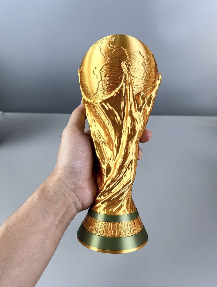 Ultra-Detailed 3D Printed FIFA World Cup Decoration Trophy 10 Inch Tall Replica
