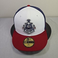 Round Rock Express AC 59FIFTY Fitted Hat White Red Navy 7 3/8 New Era NWT
