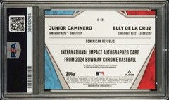 2024 Elly De La Cruz Junior Caminero Dual International Impact Auto /99 PSA 9
