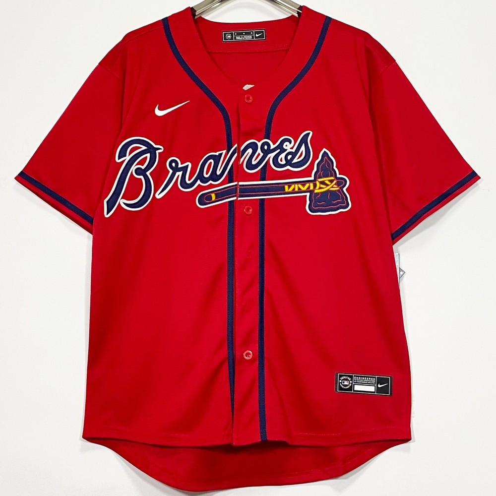 Ozzie/#1/Albies/Braves/Stitched/Jersey/Red/S/M/L/XL/2XL/3XL