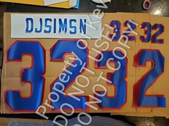 NFL Detroit Lions Lettering Number Custom Kit UNSEWN ANY Year Name for Jersey