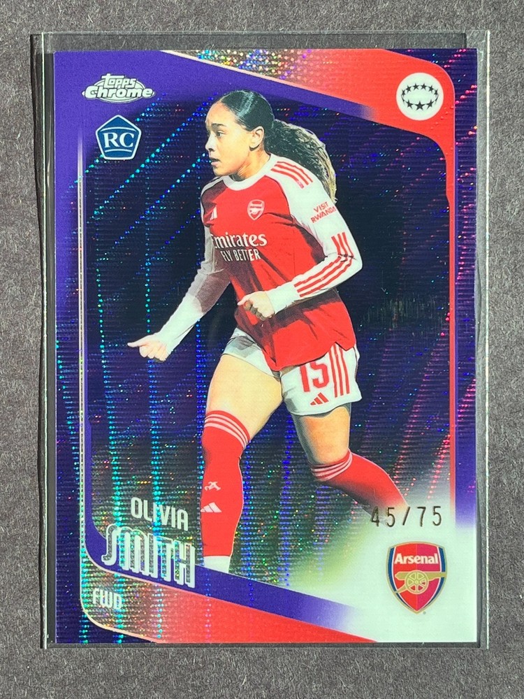 2025-26 Topps Chrome Olivia Smith Purple Wave Refractor /75 UEFA Women UWCL (RC)