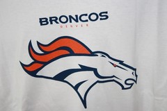 Mens Majestic Denver Broncos Critical Victory White B&T NFL Tee T-Shirt