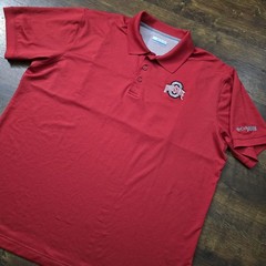 Ohio State Buckeyes Shirt Mens Large NCAA College Polo Columbia PFG Omni-Shade